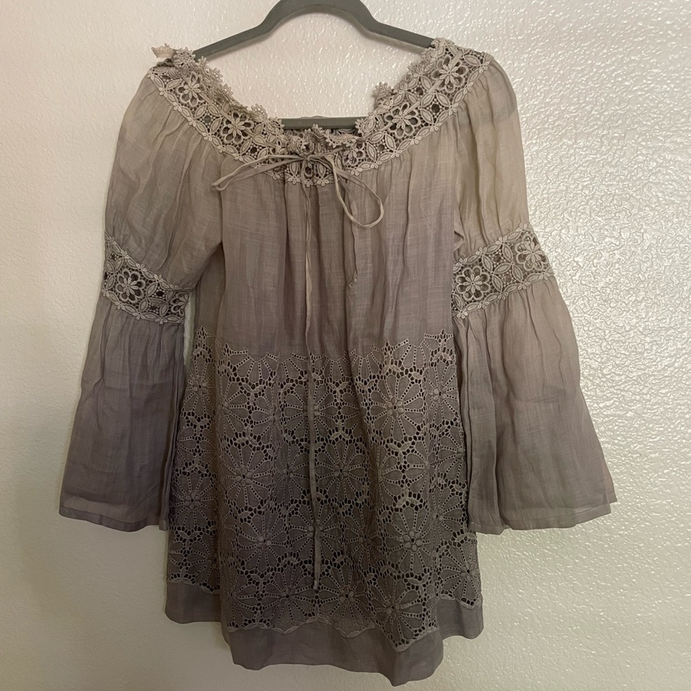 Temptations Lace Detail Top in Cream